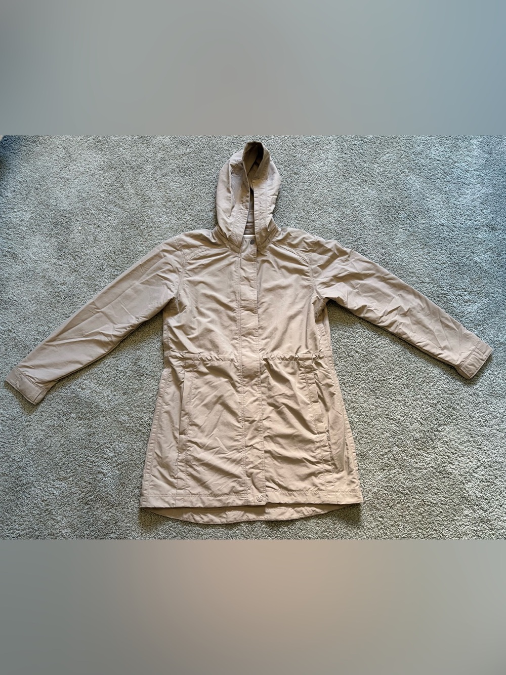 REI Co-op Zealand Field Jacket Womens L Hooded Beige Lightweight Outdoor